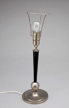 BORDSLAMPA, tenn, art deco, 1930-tal.