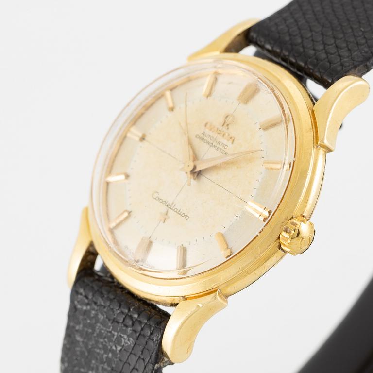 Omega, Constellation, "Pie-pan", wristwatch, 34.5 mm.