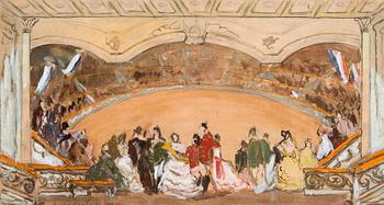 208. Alexandre Benois, SKETCH FOR STAGE DESIGN. БЕНУА, АЛЕКСАНДР НИКОЛАЕВИЧ (1870-1960)
ТЕАТРАЛЬНЫЙ ЭСКИЗ.