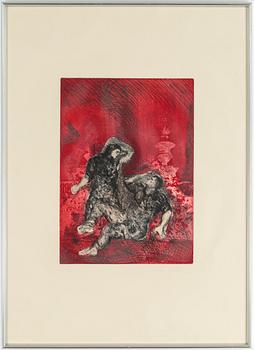 Sandro Chia · SANDRO CHIA, färgetsning med akvatint, 1985, sign o dat -85, numr 15/50