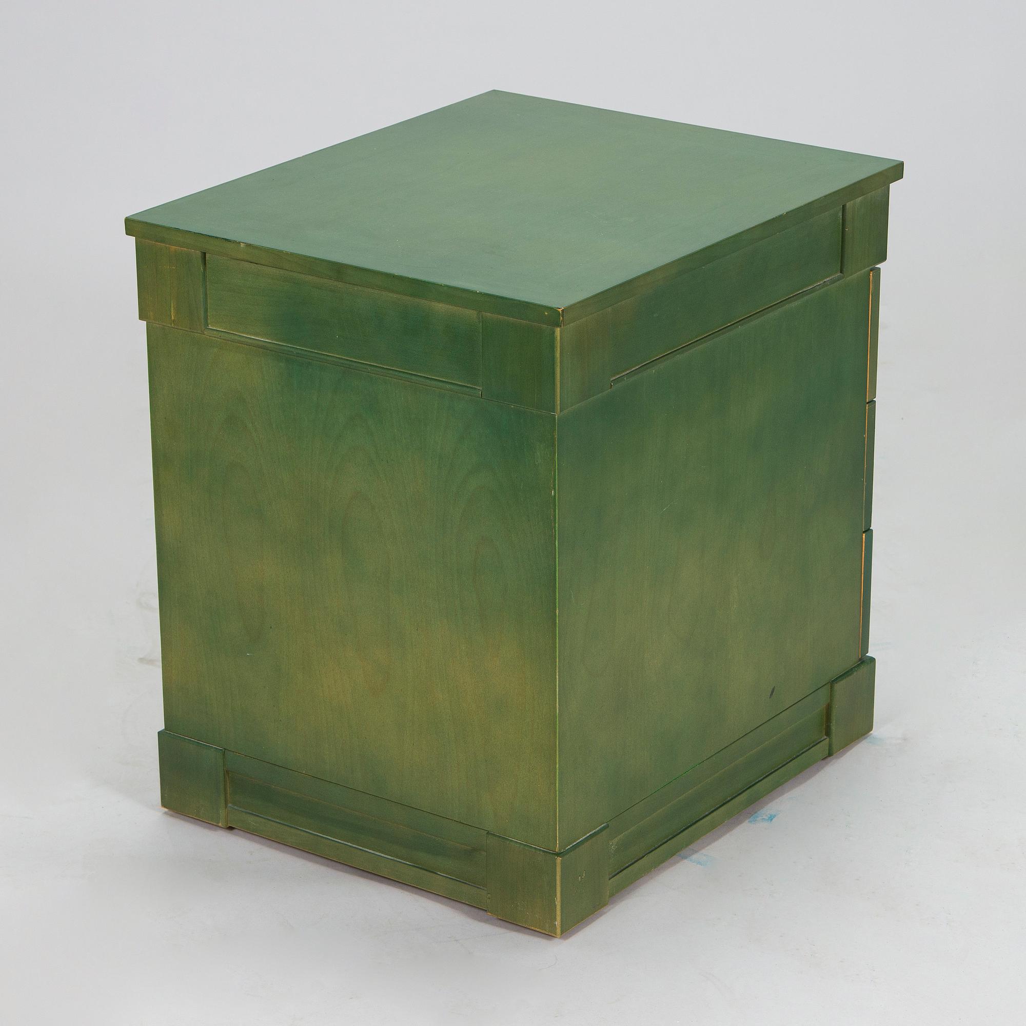 Desk/side table, a chair and a chest of drawers, last quarter of the 20th century.