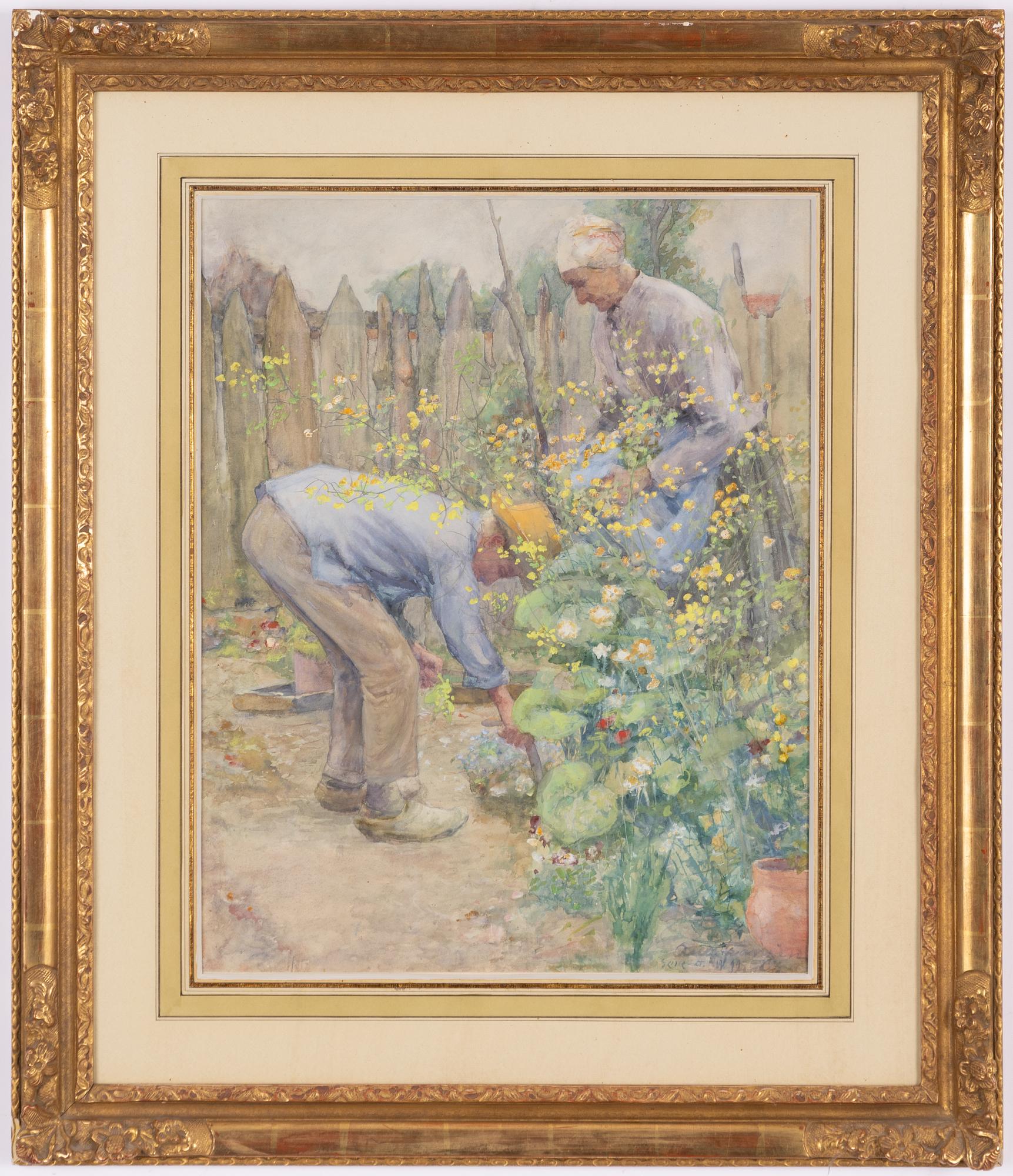 August Franzén, In the vegetable garden.