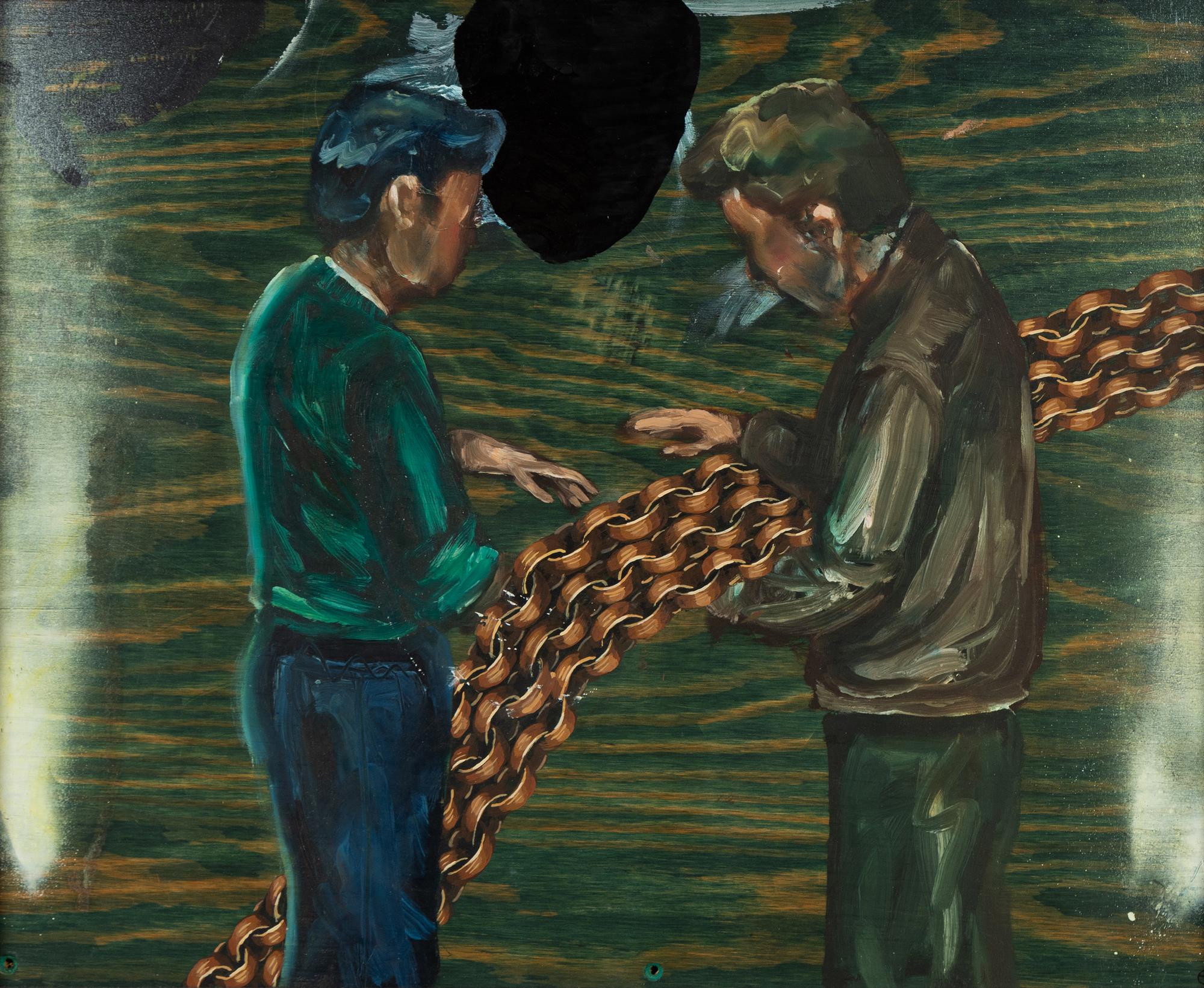 Ernst Billgren, oil on panel, signed.