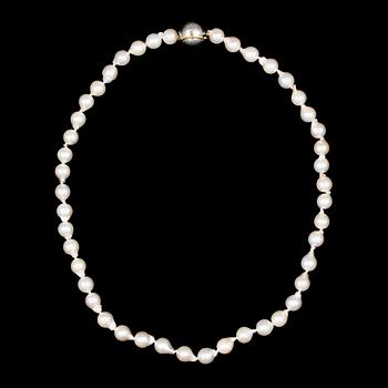 COLLIER, 3st samt lås, 18k guld samt vitguld, Ole Lynggaard, 1900-talets slut.