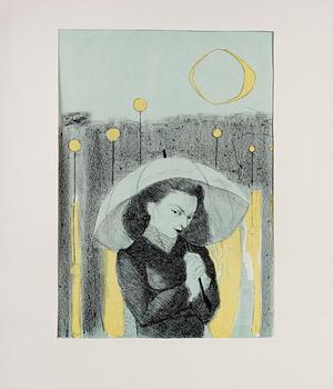 PARTI GRAFIK. Ca 45 delar. Bl a Axel Fridell, Thomas Moran, Greta Gerell, Joseph Pennell.