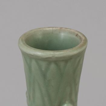 A celadon glazed vase, Qingdynasty, presumably 19th Century.