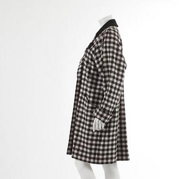 EMMANUELLE KHANH, a black and white wool coat.