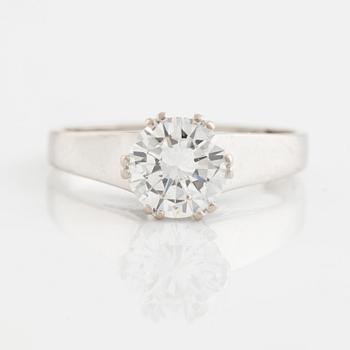 Brilliant cut diamond solitaire ring, 1,33 ct.