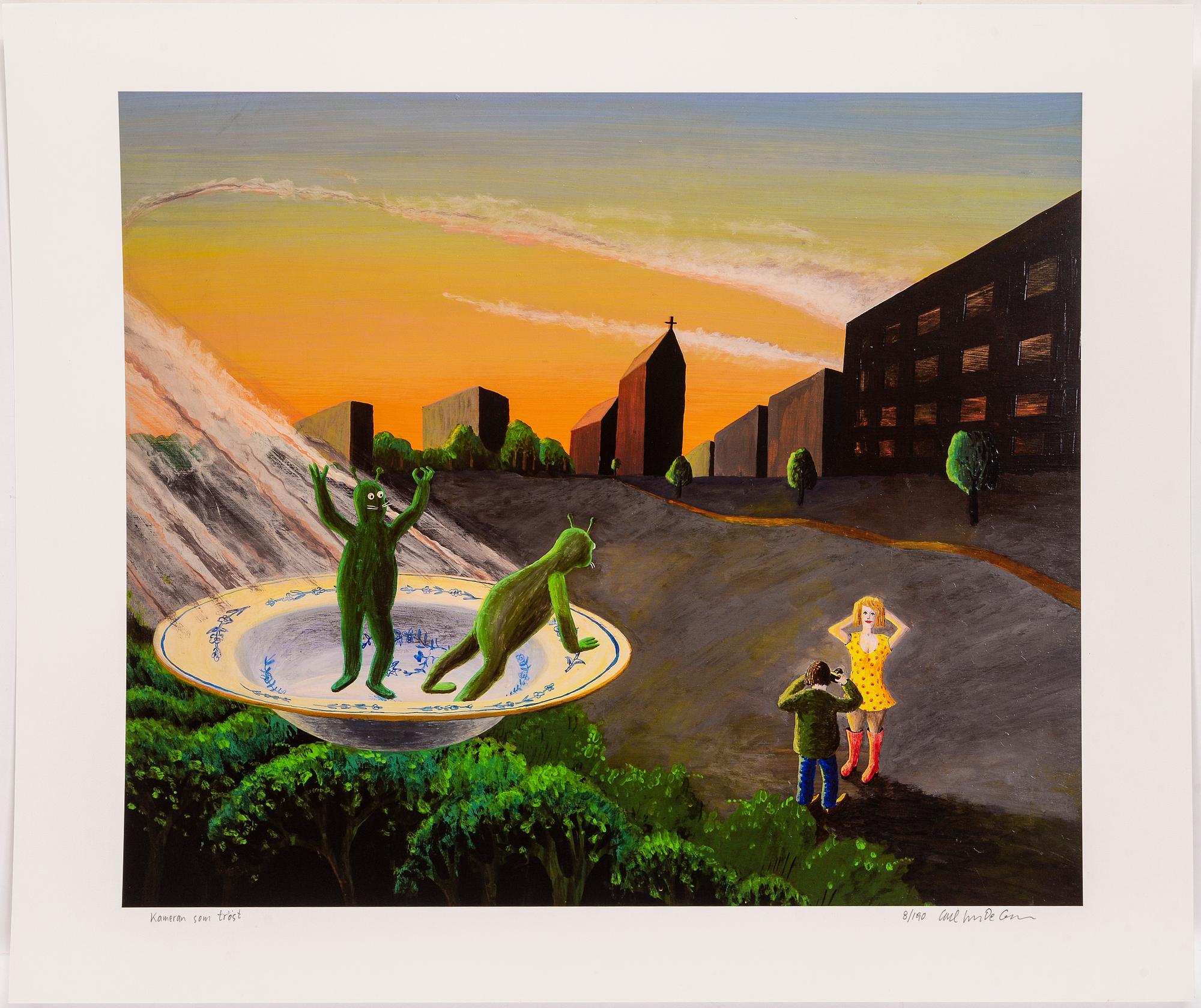 CARL JOHAN DE GEER, lithograph in colours, signed 8/190.