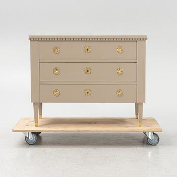 A painted Gustavian style chest of drawers, first half of the 20th century.