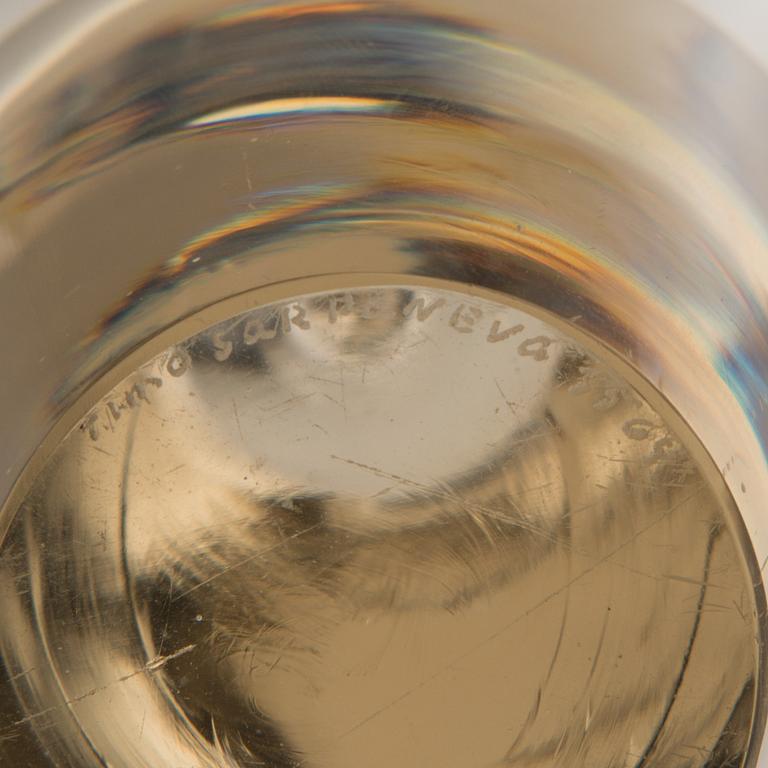 TIMO SARPANEVA, GLASSKULPTUR. Orkidé. Signerad Timo Sarpaneva Iittala -3568.