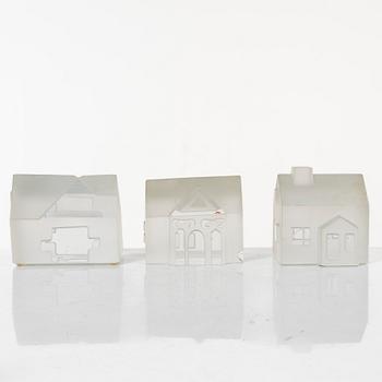 Jorma Vennola, Glasskulpturer, 11 delar, "Iittalabyn", 1990-tal.