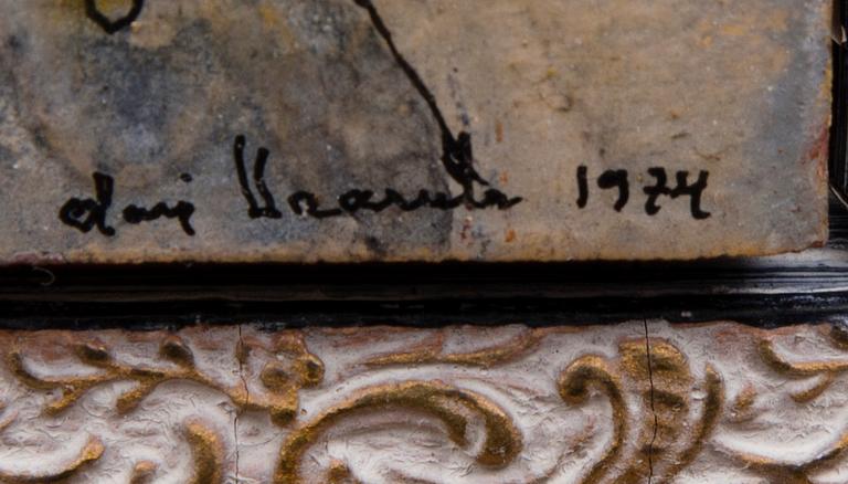 OLAVI VAARULA, olja på skiva, signerad och daterad 1074.