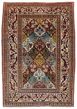 408. A semi-antique Mobarakeh-Esfahan rug, ca 206 x 144 cm.