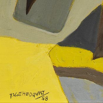 Tage Hedqvist, oil on panel, signed and dated -58.