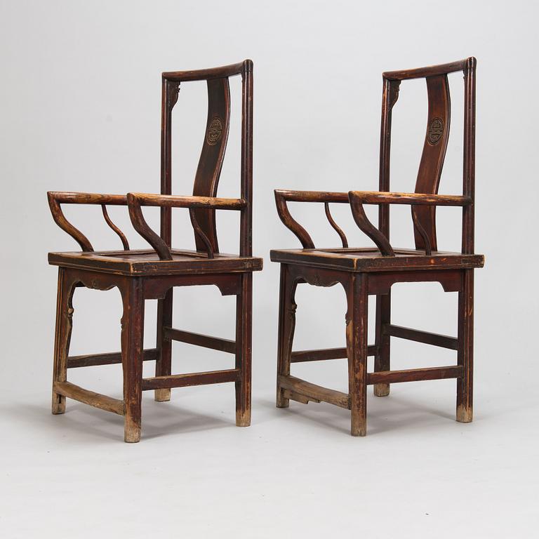 Nojatuolipari. Kiina, myöhäinen Qing-dynastia (1664-1912).