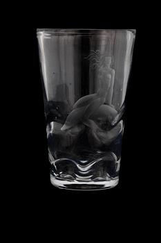 VAS, glas, Vicke Lindstrand, Orrefors, 1930-tal.