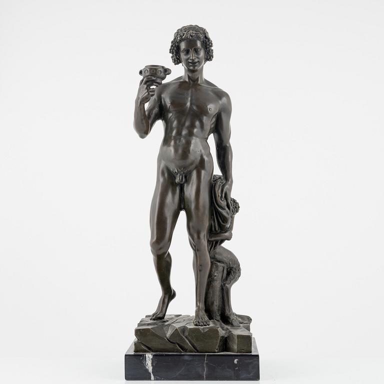 Michelangelo Buonarroti, after. Sculpture, bronze, total height 58 cm.