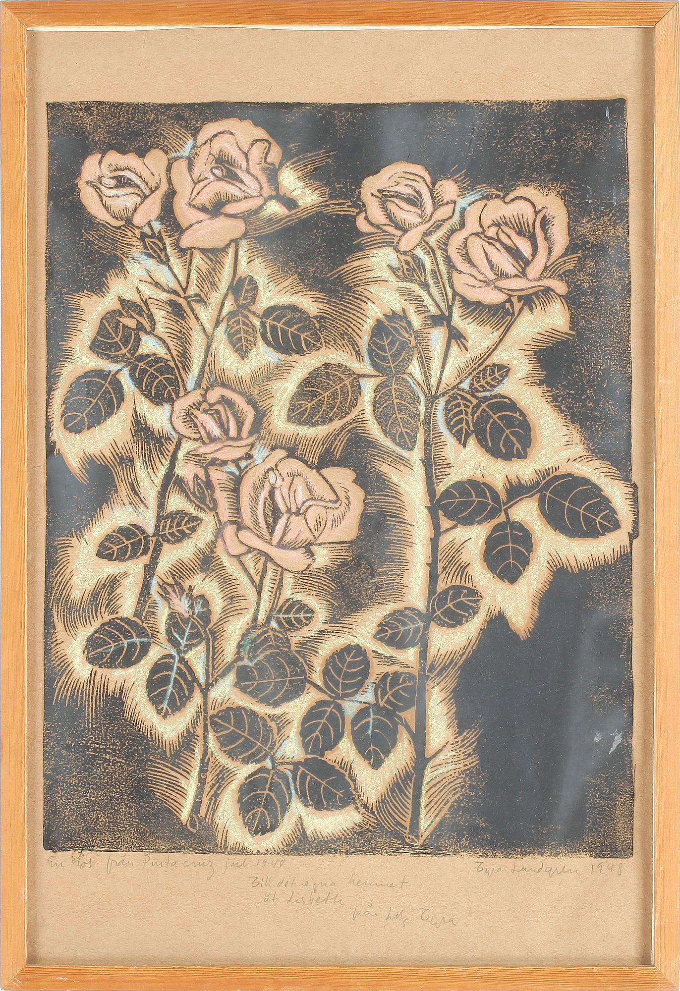 TYRA LUNDGREN, blandteknik, signerad och daterad 1948.