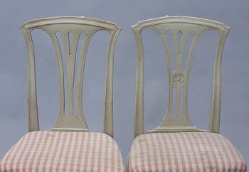 STOLAR 6+2 st, gustavianska, 1700-talets slut.