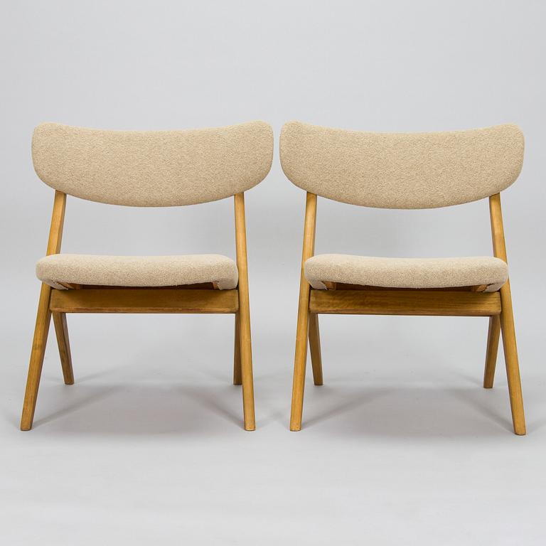 Ilmari Lappalainen, a pair of , 'Bambino' 2429 chairs for Asko. designed 1955.
