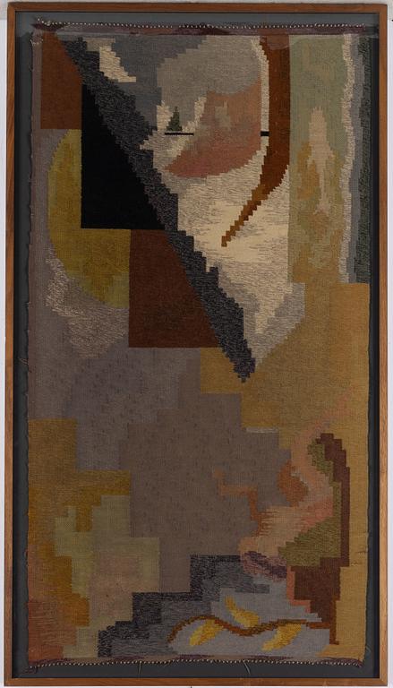 Carl Edvin Svensson, vävnad, gobelängteknik, signerad CES.