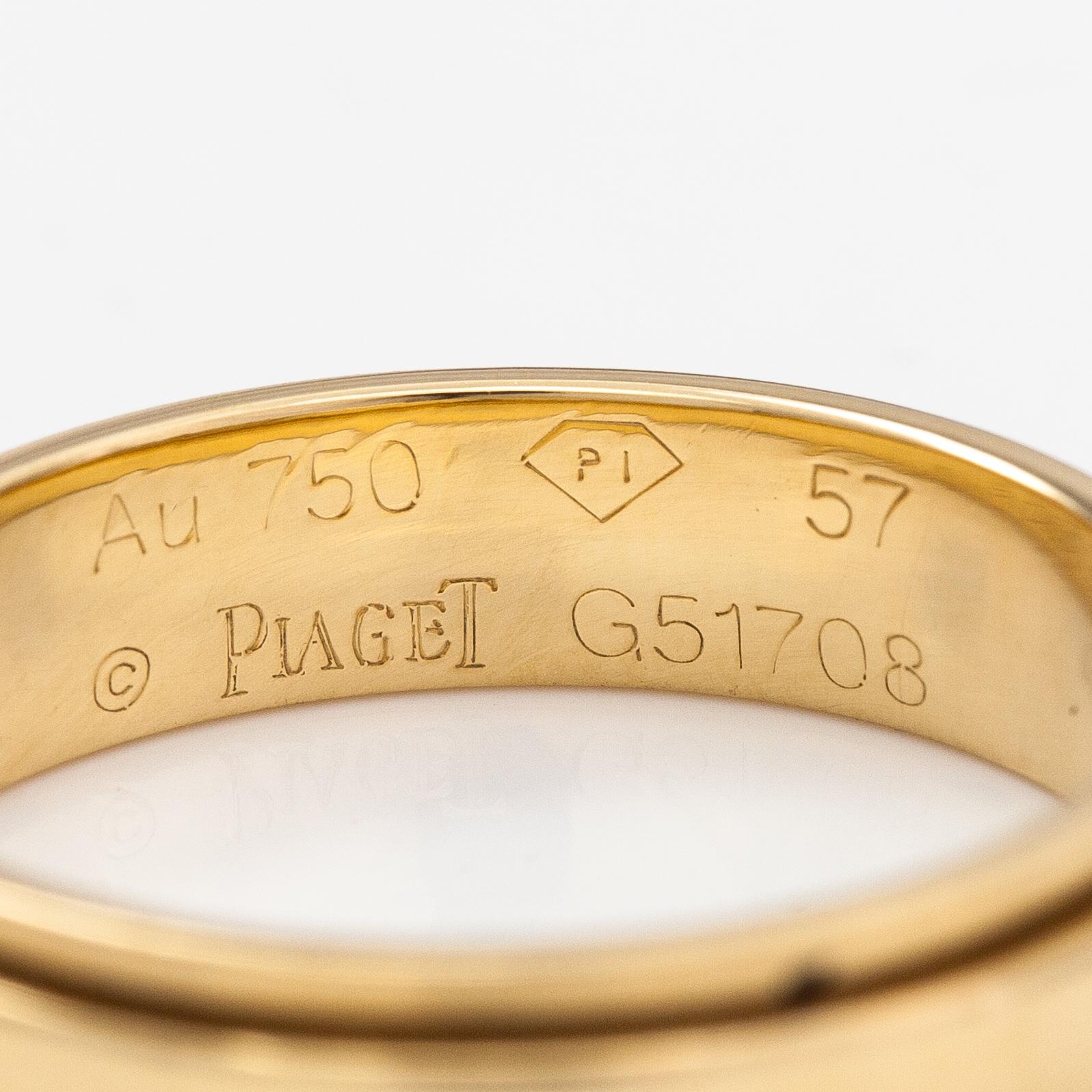 Piaget, An 18K gold ring "Possession" with a ca. 0.015 ct diamond. Marked Piaget, G51708 57.
