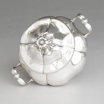 CARL SIEWERS, sockerskål, silver, S:t Petersburg 1859.