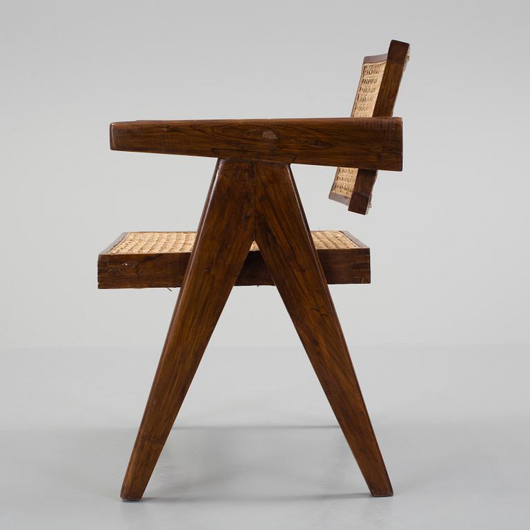 PIERRE JEANNERET, a desk chair for "pigeon hole desk", Chandigarh, India, 1950's.