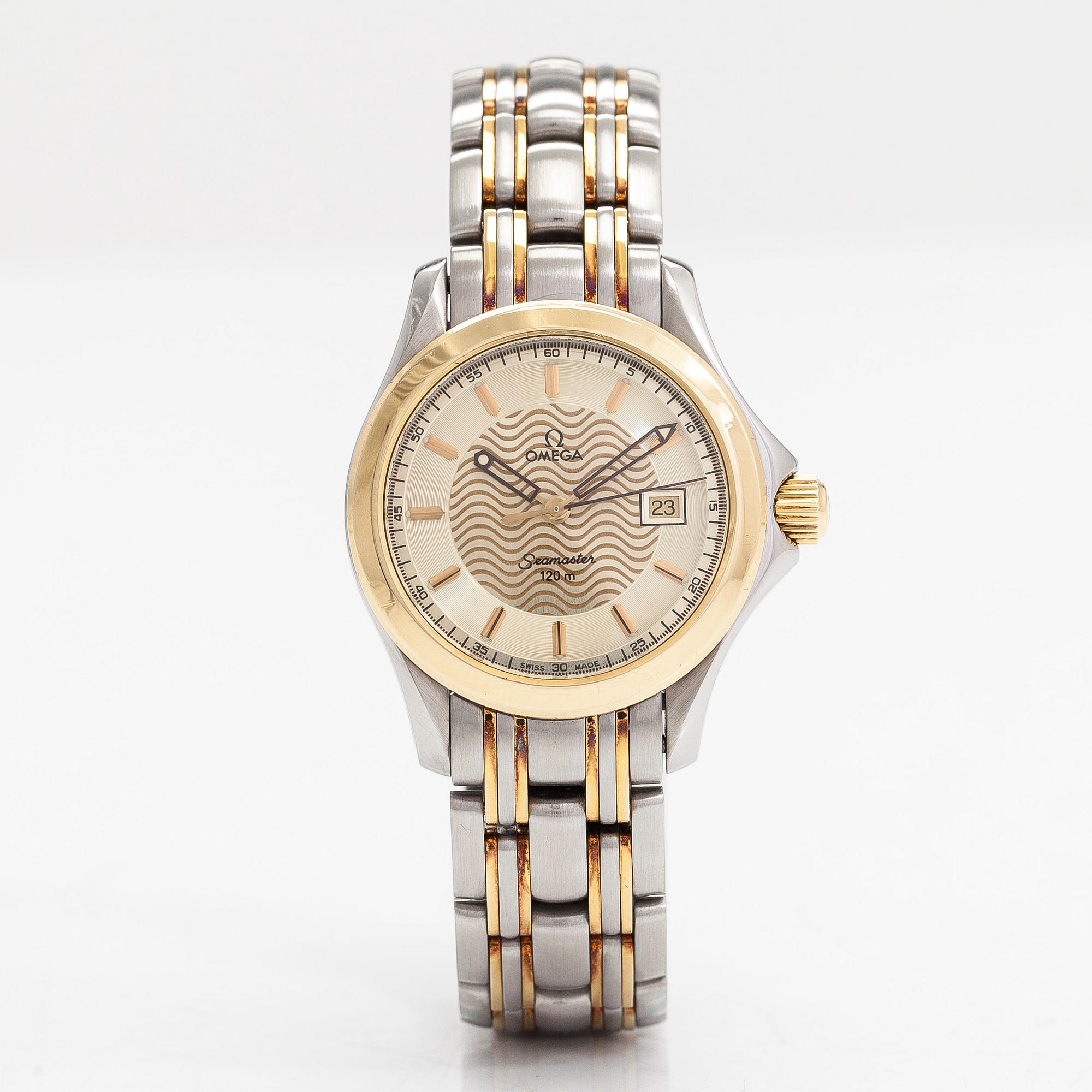 Omega, Seamaster, 120m, armbandsur, 28,5 mm.
