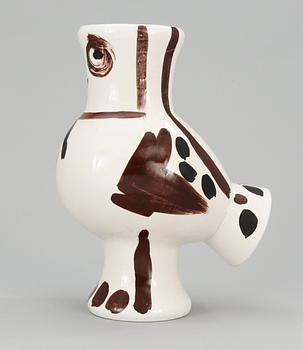 A Pablo Picasso faience pitcher "Chouette aux taches", Madoura Vallauris, 1951.