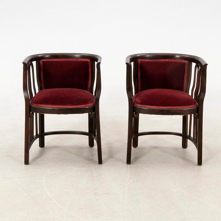 Sofa set attributed to Josef Hoffmann, early 20th century.
