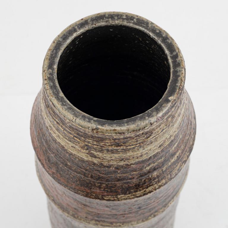 Lisa Larson, a unique chamotte stoneware vase, Gustavsberg Studio, Sweden.