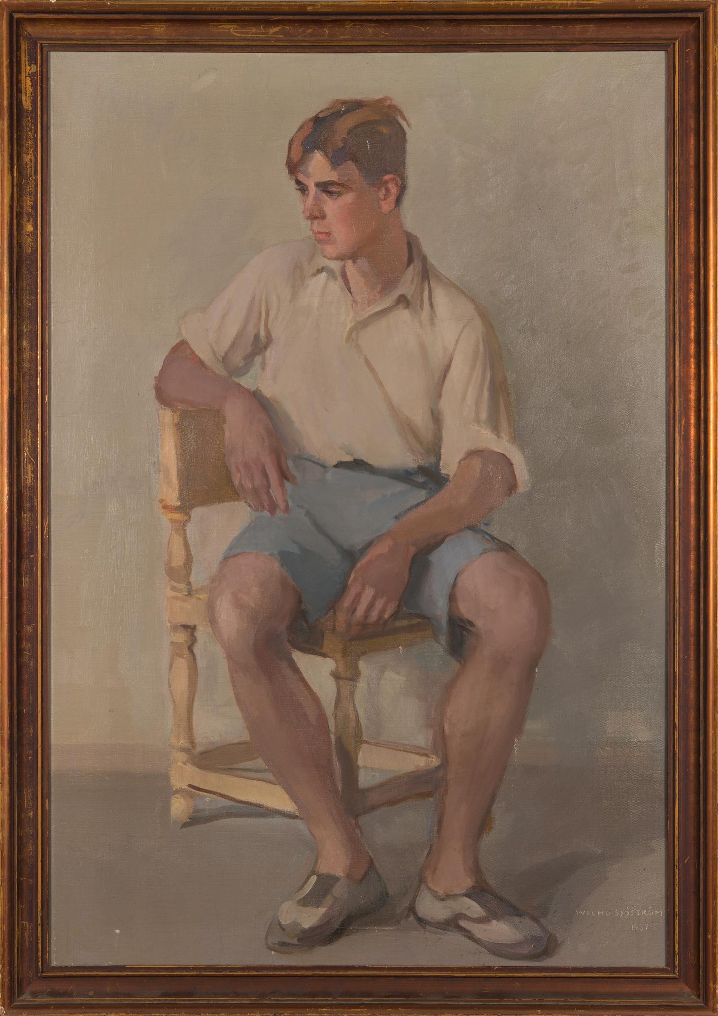 Wilho Sjöström, olja på duk, signerad och daterad-37.