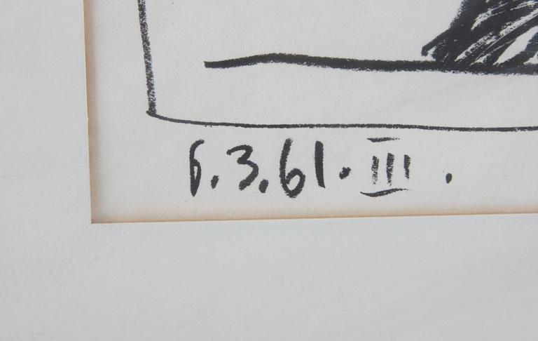 PICASSO, PABLO, efter. Litografier, 3 st, osign.