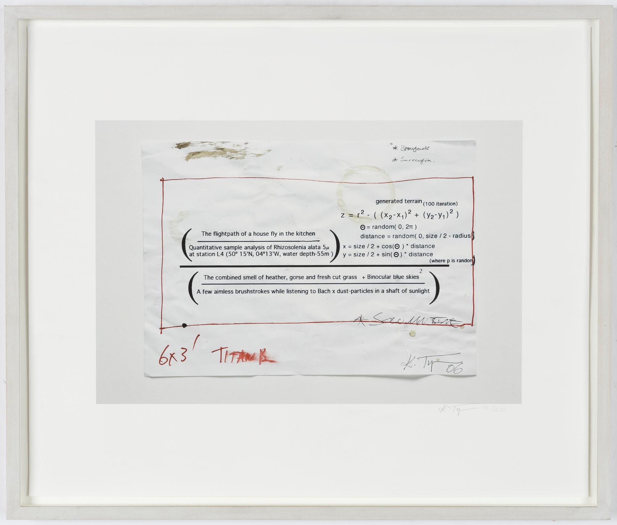 Keith Tyson, "Flight path".