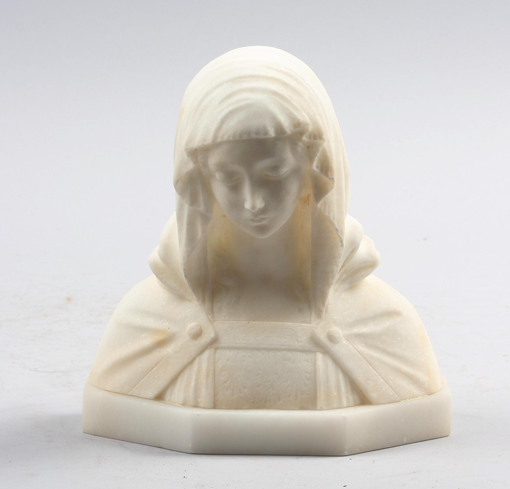 SKULPTUR, alabaster. 1900-tal.