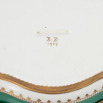 Three porcelain boxes, France, First half and mid 20th century.