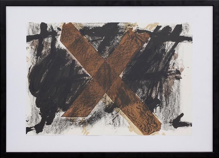 ANTONI TÀPIES, colour lithographe, unsigned, from Derrière le Miroir 1972.