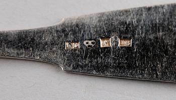BESTICK, silver, 35 del, G Lindbäck, Nederkalix  1898. Vikt ca 1263 g.