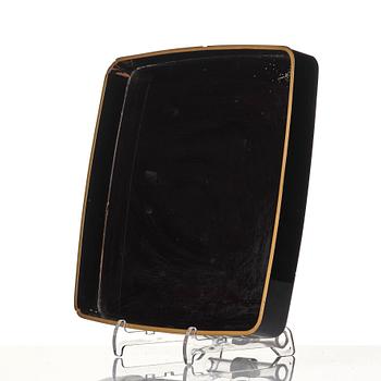 A Japanese lacquer tray and three Japanse wooden boxes.