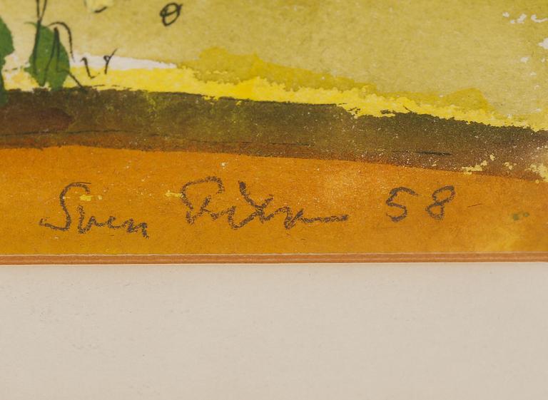 SVEN X:ET ERIXSON, akvarell, signerad och daterad 58.