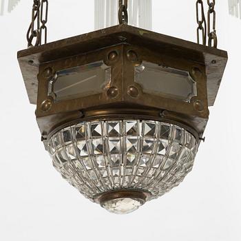 An Art Nouveau ceiling light, early 20th Century.