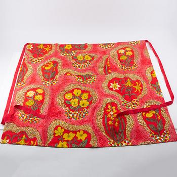 Firma Svenskt Tenn, Svenskt Tenn, waist apron, runner and 4 pcs of coasters, "Catleya Lin" and "Lin Korall".