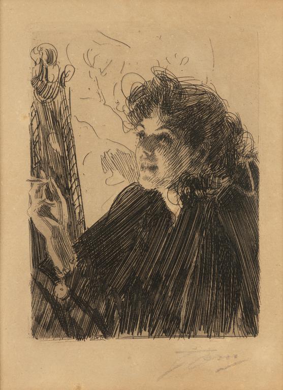 Anders Zorn,  "Cigarettrökerska II".
