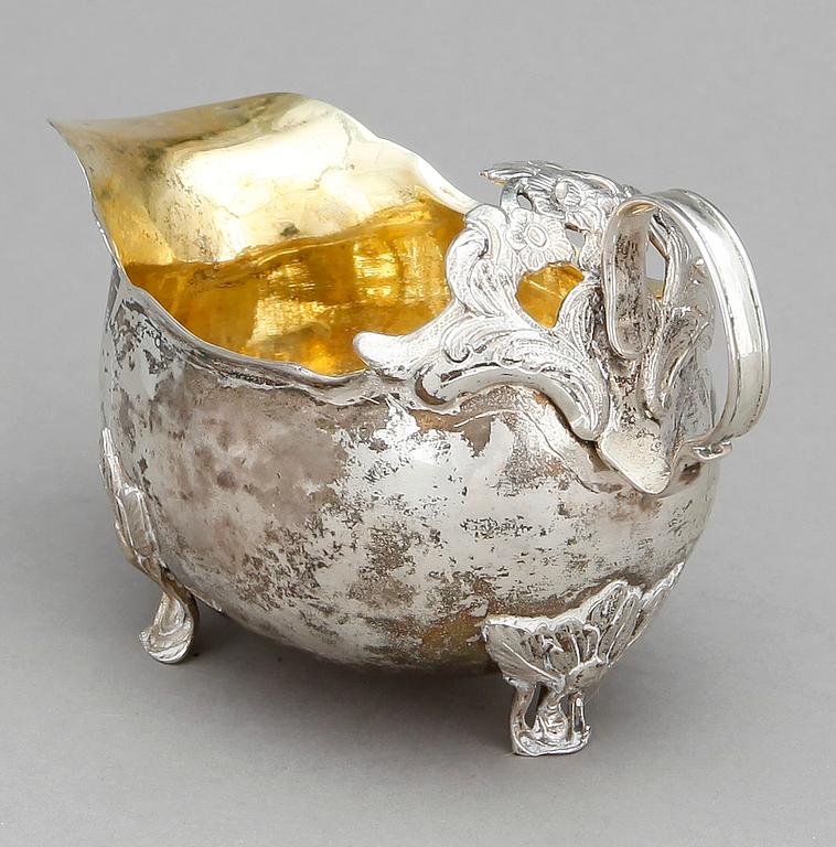 GRÄDDSNÄCKA, silver, rokoko, Petter Julin, Köping 1775. Vikt ca 166 gram.