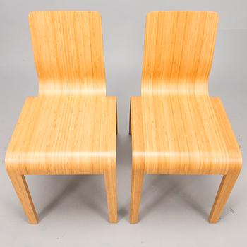 HENRIK TJAERBY, matbord och stolar, 6 st, "Bamboo", Artek Studio 2000-tal.