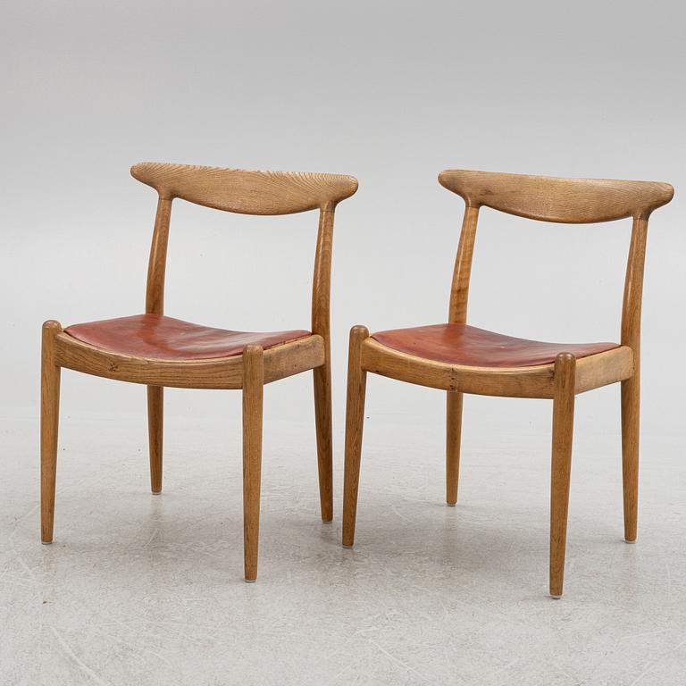 Hans J. Wegner, stolar, 6 st, "W1", C.M. Madsens Fabriker, Danmark 1950/60-tal.