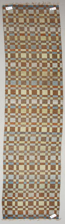 GALLERIMATTA, rölakan, dubbelsidig, 1900-talets mitt. Ca 435 x 93 cm.