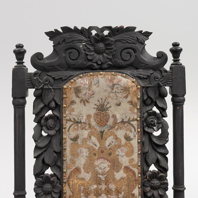 A Swedish Baroque armchair, circa 1700.